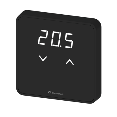 Thermotech trådlös rumstermostat IQ Room svart